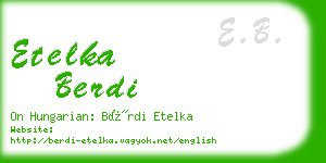 etelka berdi business card